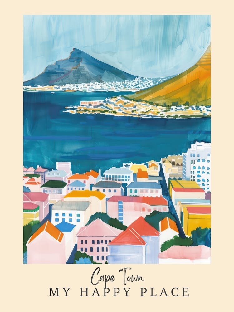 My Happy Place Cape Town 2 Travel Poster
