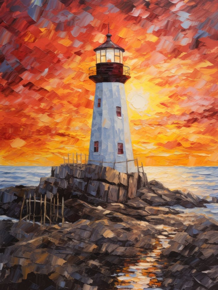 Lighthouse At Sunset 7