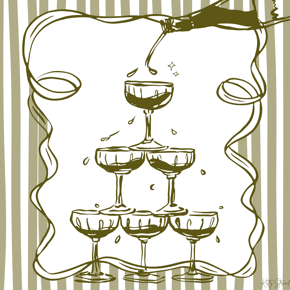 Sage Green Champagne Glasses | Kitchen 1