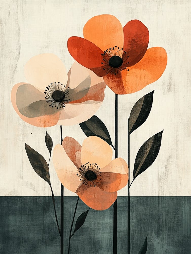 Coquelicots Impression sur Toile 4