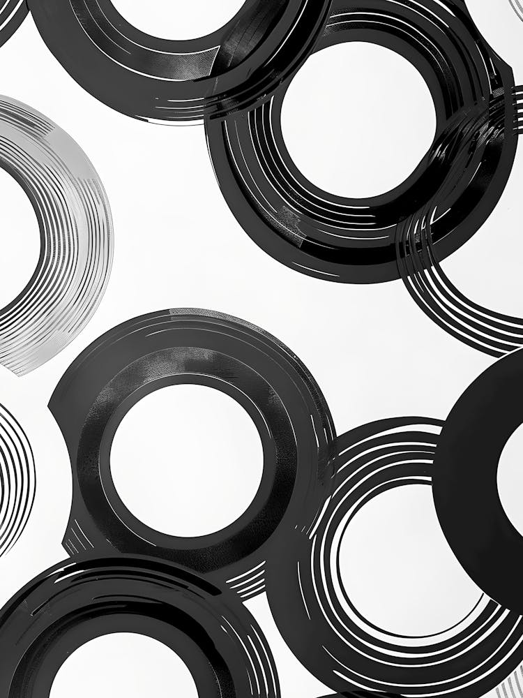 Black And White Circles 1