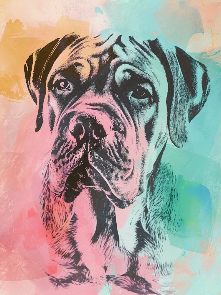 Boerboel Dog Watercolour Illustration