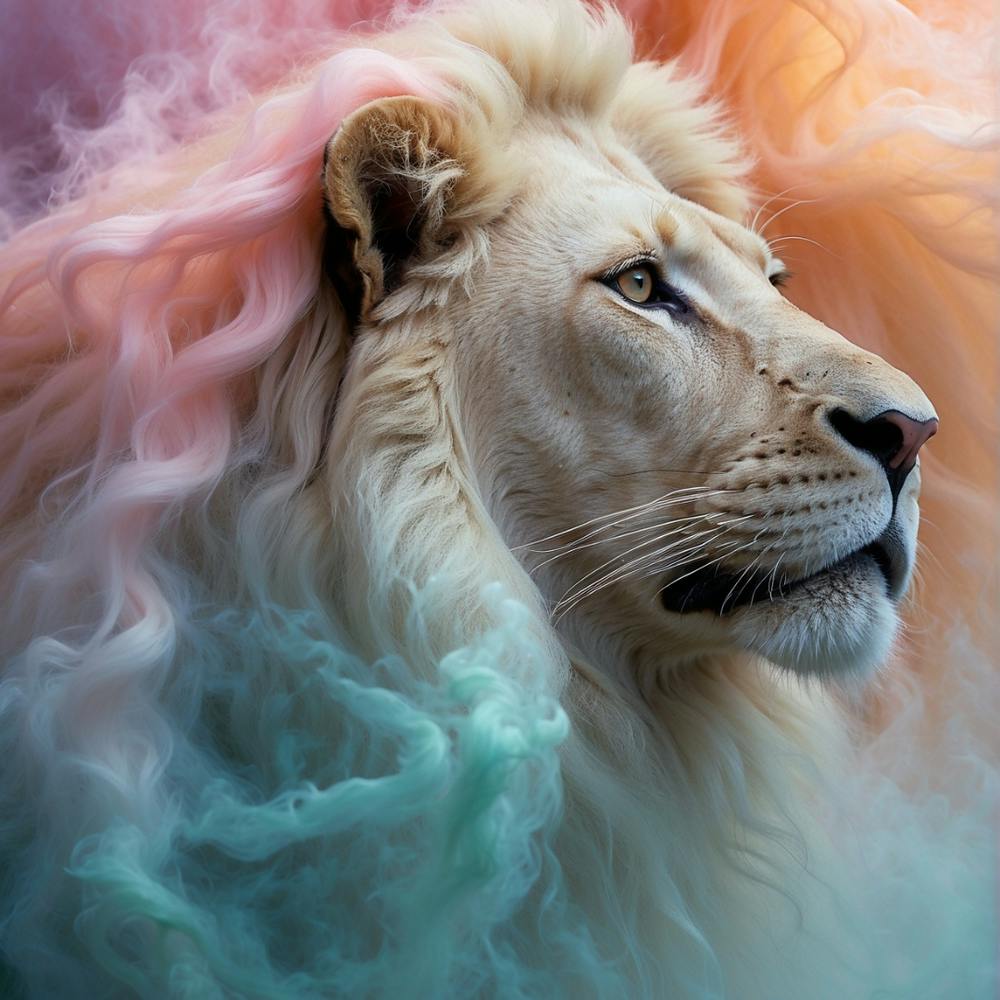 Lion Dans Les Nuages
