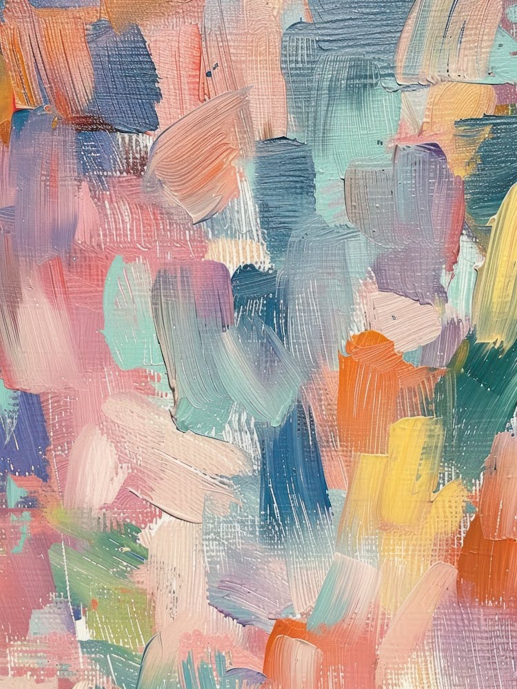 Pastels Impasto Paint Brush Strokes 8