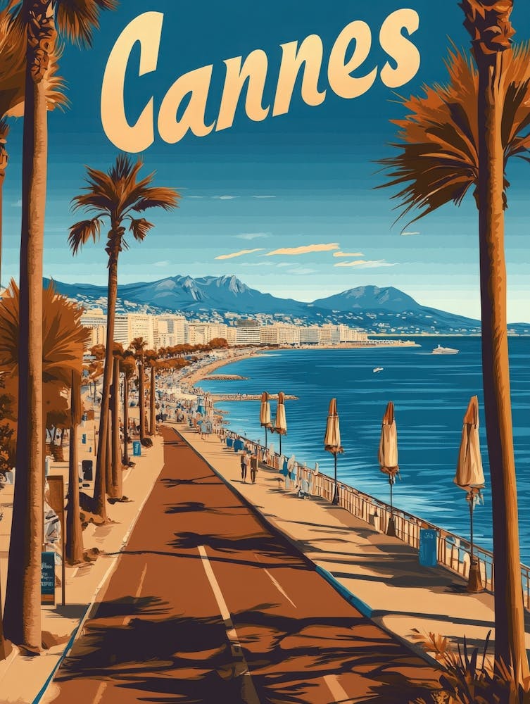 Aihrgdesign A Vintage Travel Poster Of Cannes 3