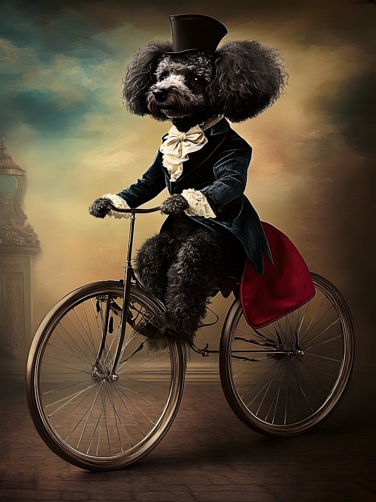 Poodle On A Bicycle