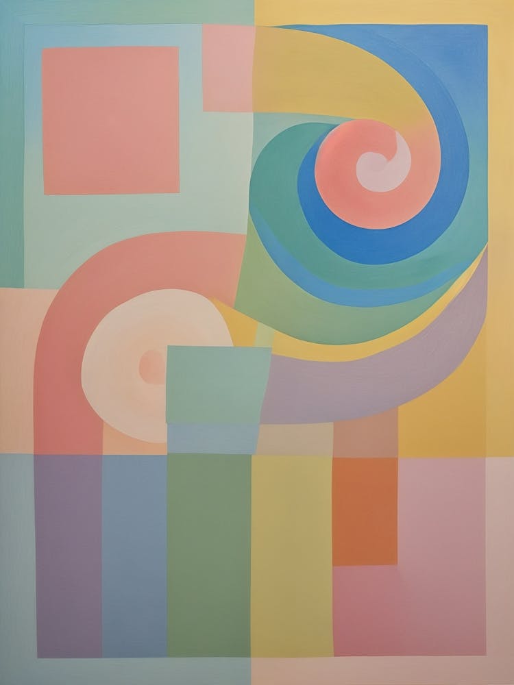 Rainbow Pastel Abstract no1