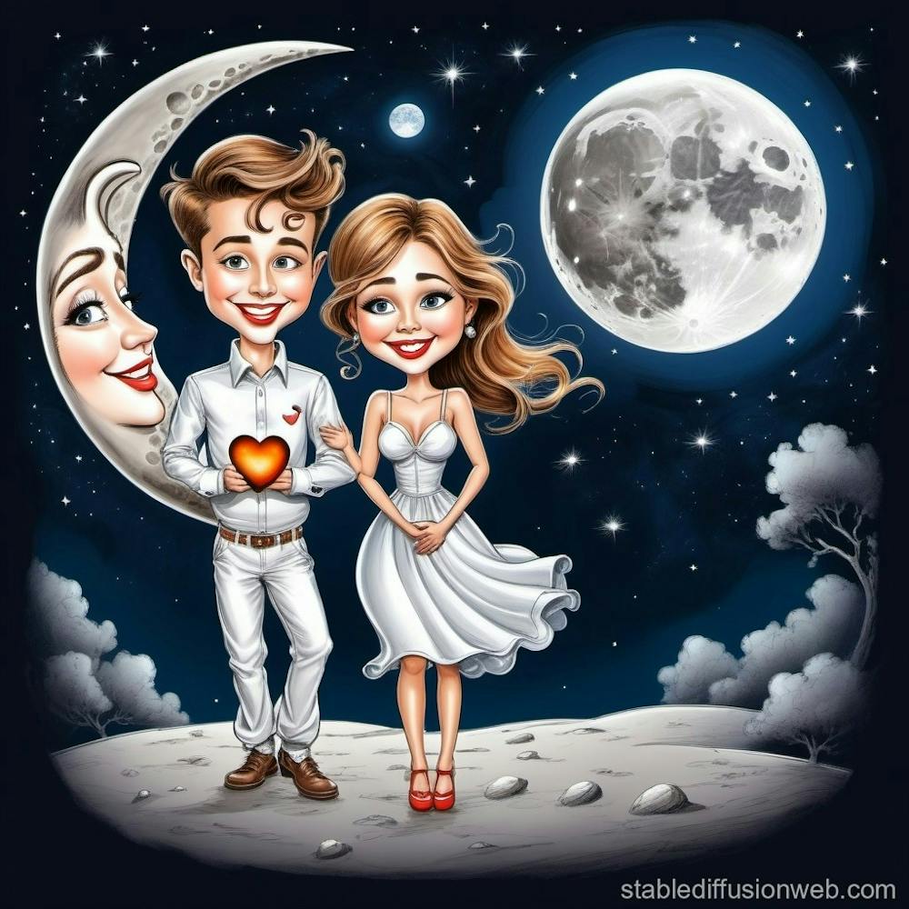 Couple On The Moon 1
