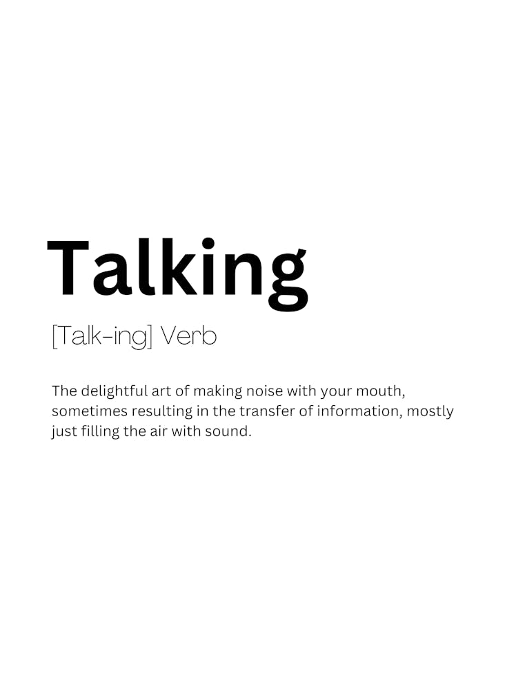 Talking Definition Meaning