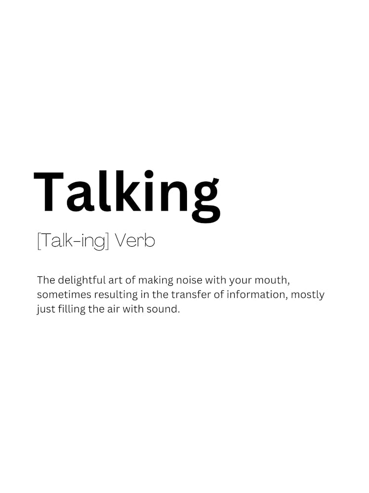 Talking Definition Meaning