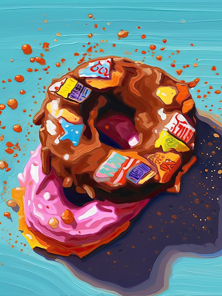 A Doughnut Oil Painting 3