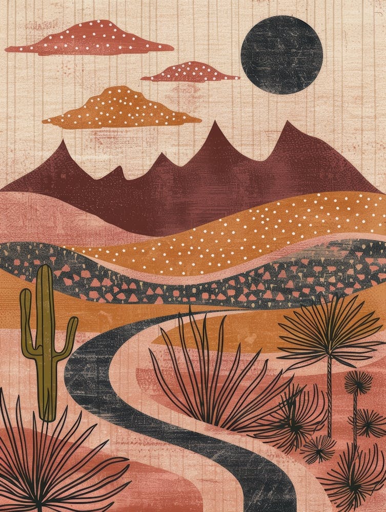 Desert Landscape Canvas Print