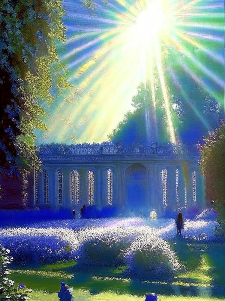 Palace Of Fontainebleau Gardens, 1, France Classic Painting