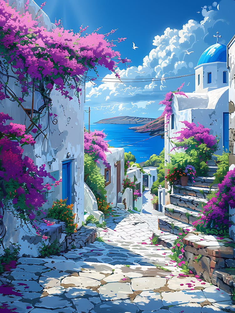 Beautiful Santorini Greece Wall Art 22