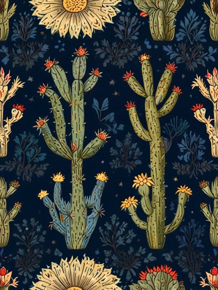 William Morris Cactus And Sunflowers