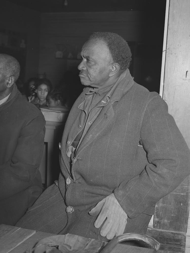 Farmer At Soil Conservation Meeting At Vernon, Oklahoma By Russell Lee