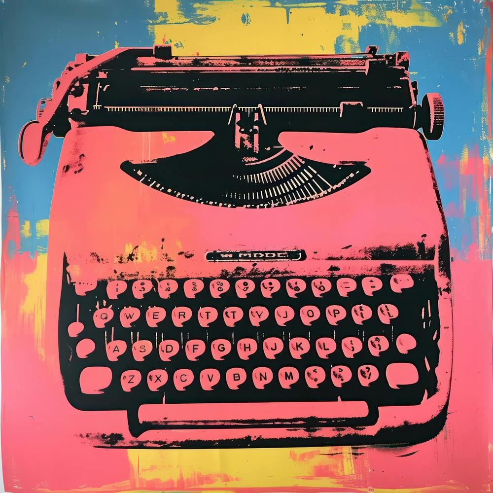 Typewriter Pop Art 4