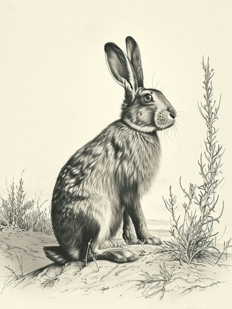 Belgian Hare Drawing 1
