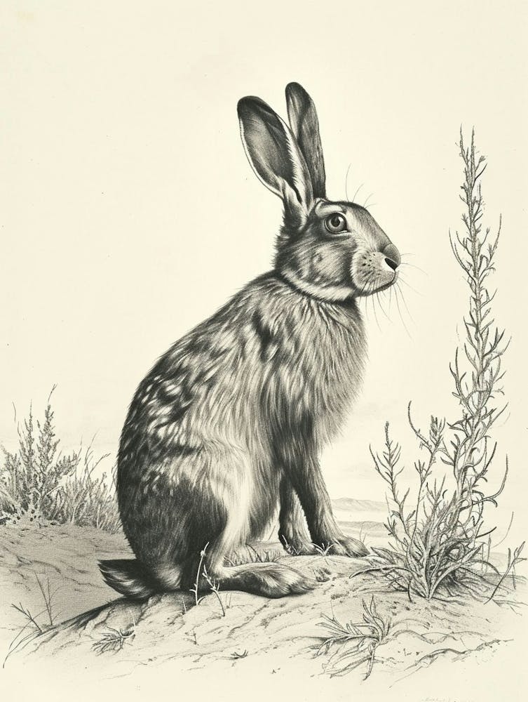 Belgian Hare Drawing 1