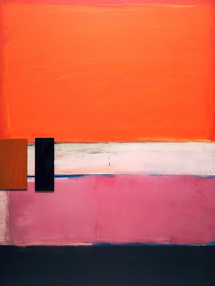 Orange And Red Abstract Painting 3