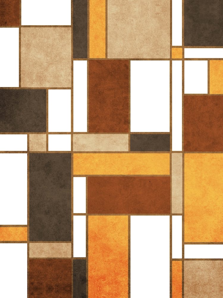 Earth Hues And Mondrian White 2