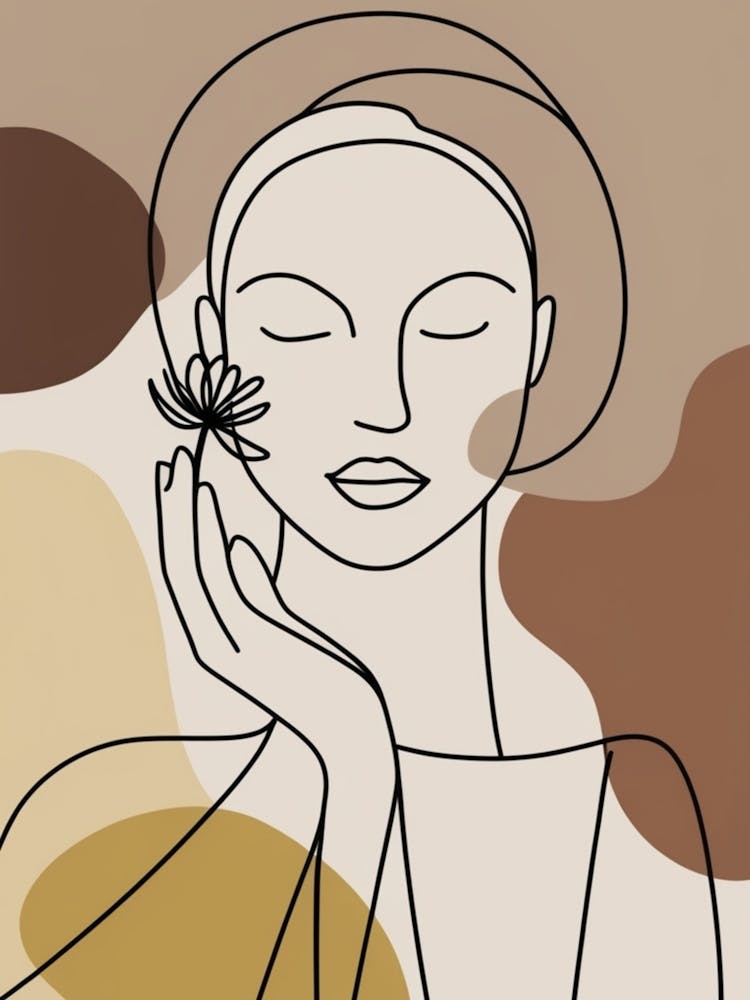 Woman Holding A Flower 4