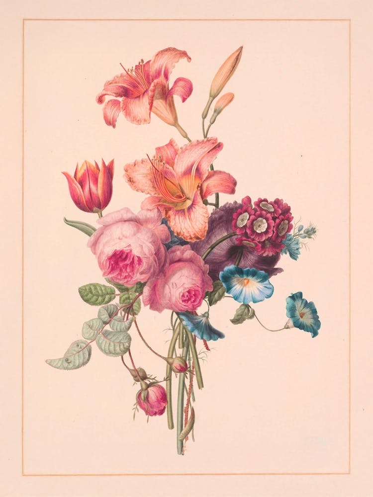 Vintage Retro Botanical Flower Illustration 3