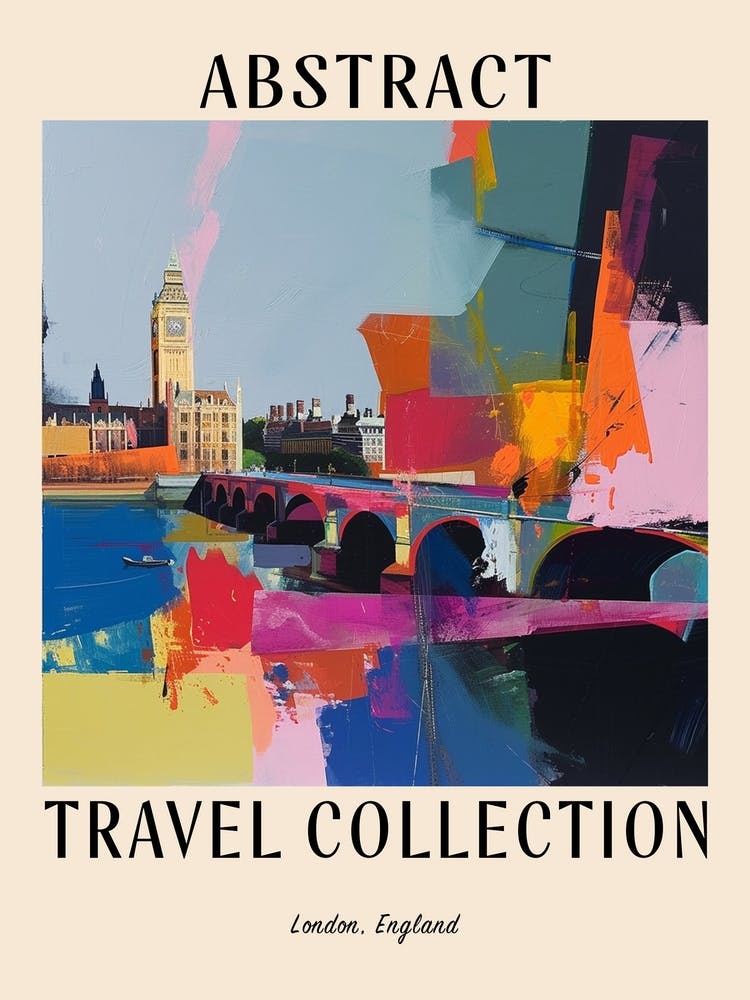 Abstract Travel Collection Poster London England 1