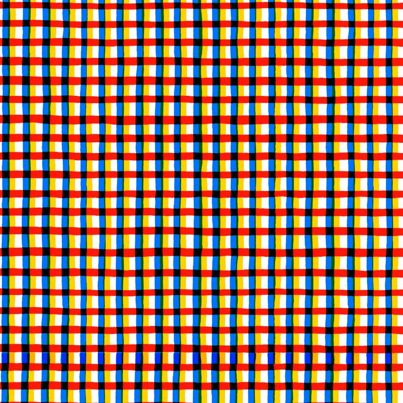 Crossed Eyes Lines Red Square