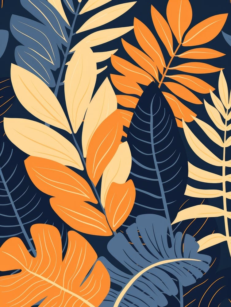 Tropical Leaves Seamless Pattern 1