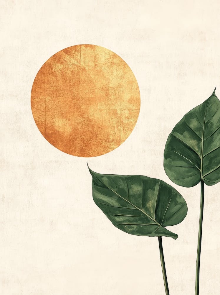 Sun And Leaves Canvas Print 2