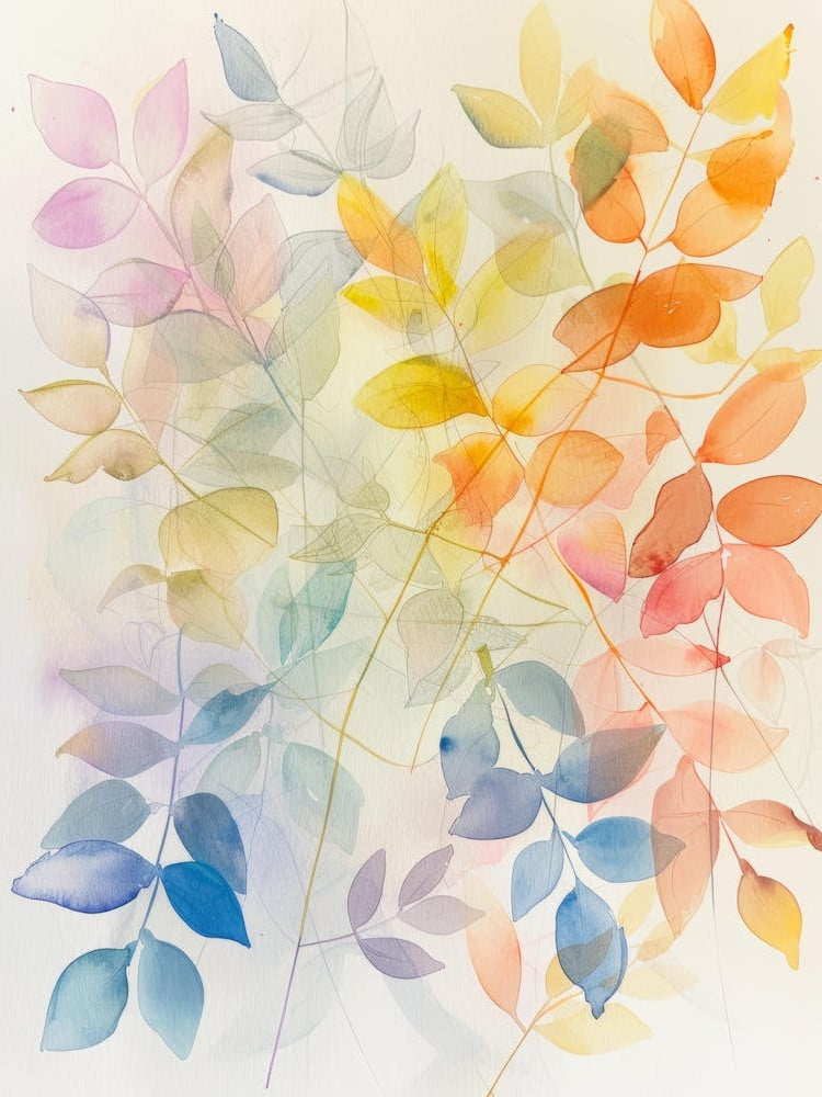 Watercolor Leaves 22