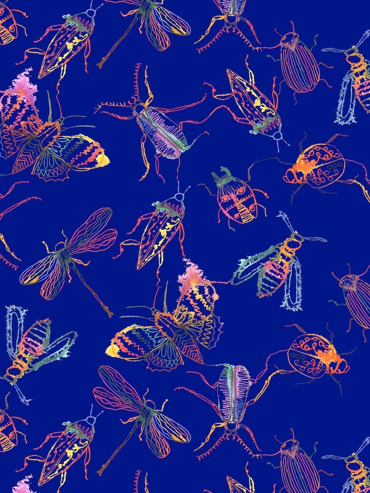 Insects Blue