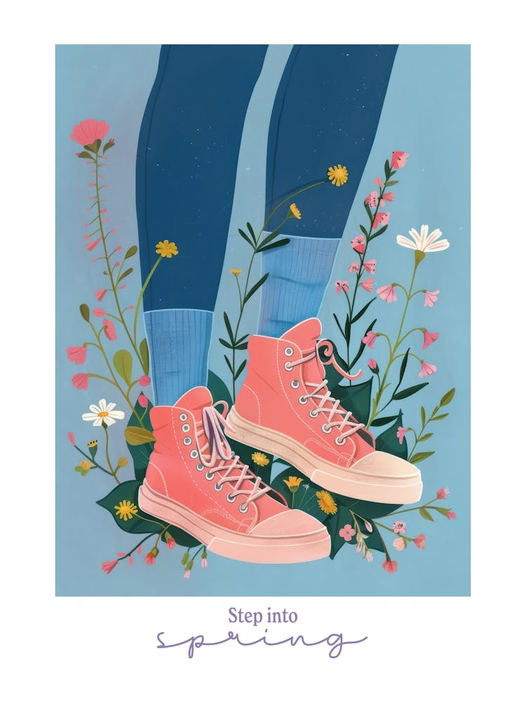 Step Into Spring Flowers And Sneakers Spring 1