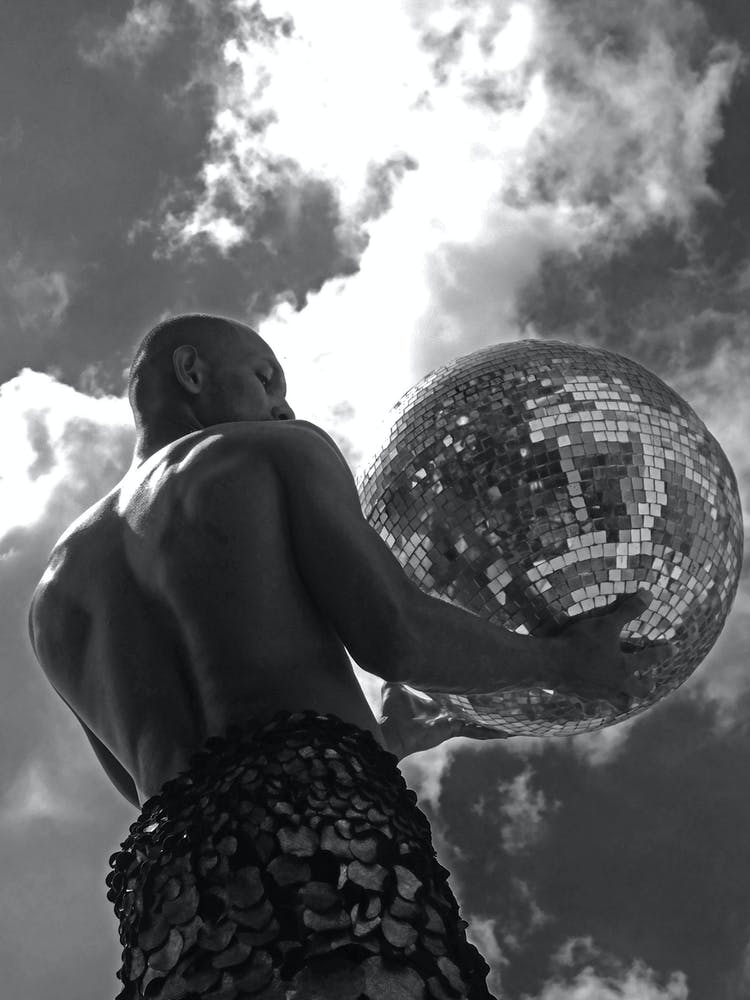 Disco Ball Man bw