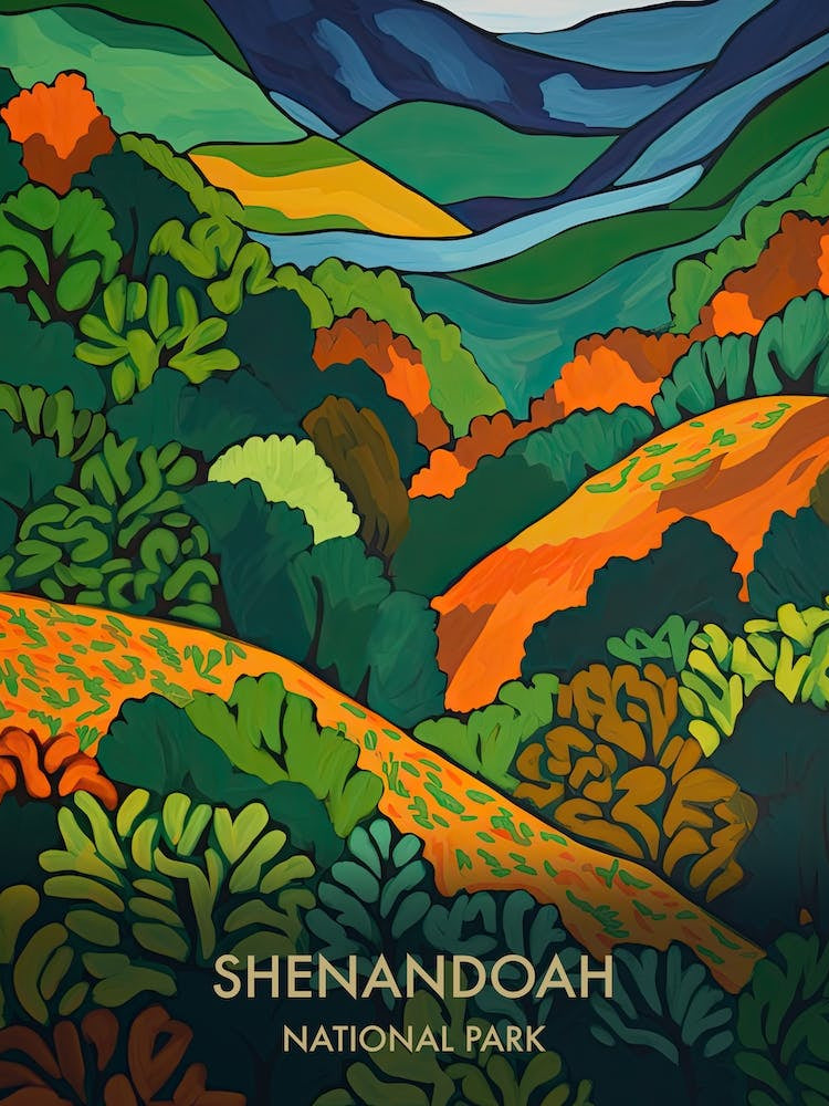 Shenandoah National Park Travel Poster Matisse Style 2