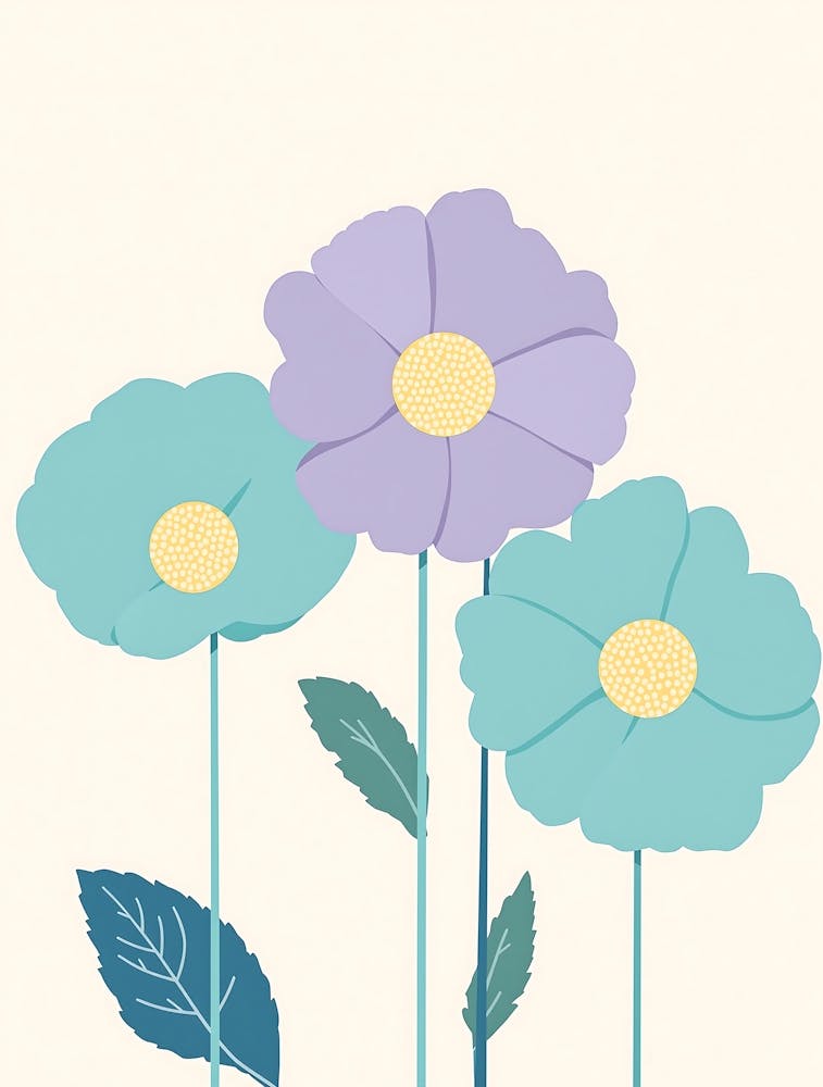 Whimsical Wildflower Blooms in Muted Hues