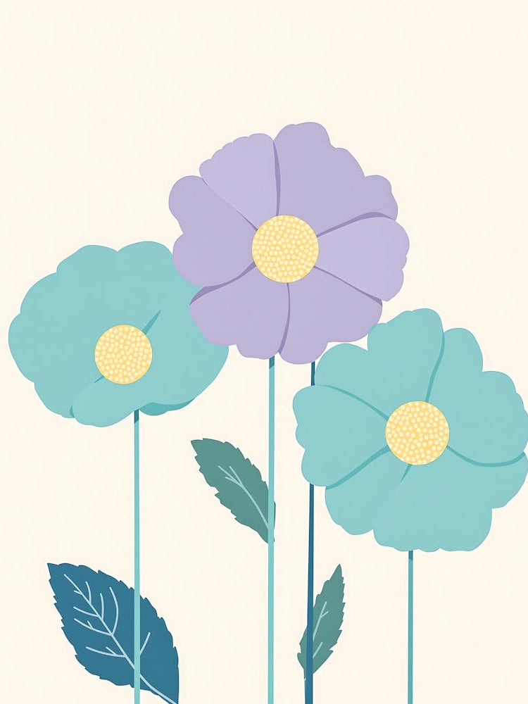 Whimsical Wildflower Blooms in Muted Hues