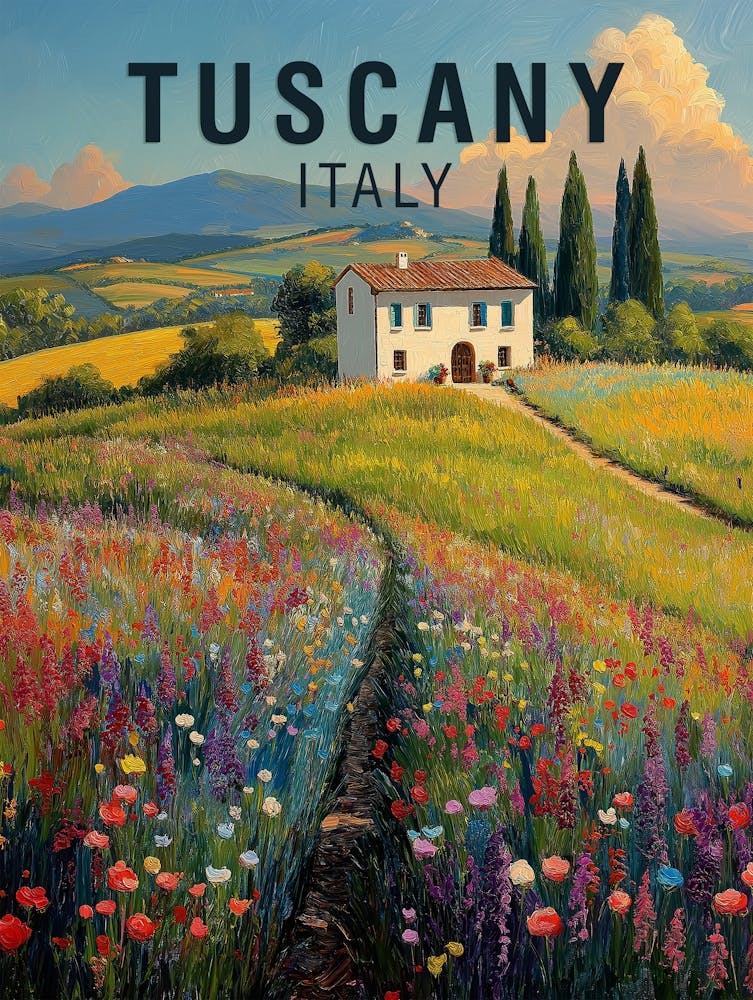 Tuscany Italia Travel Poster