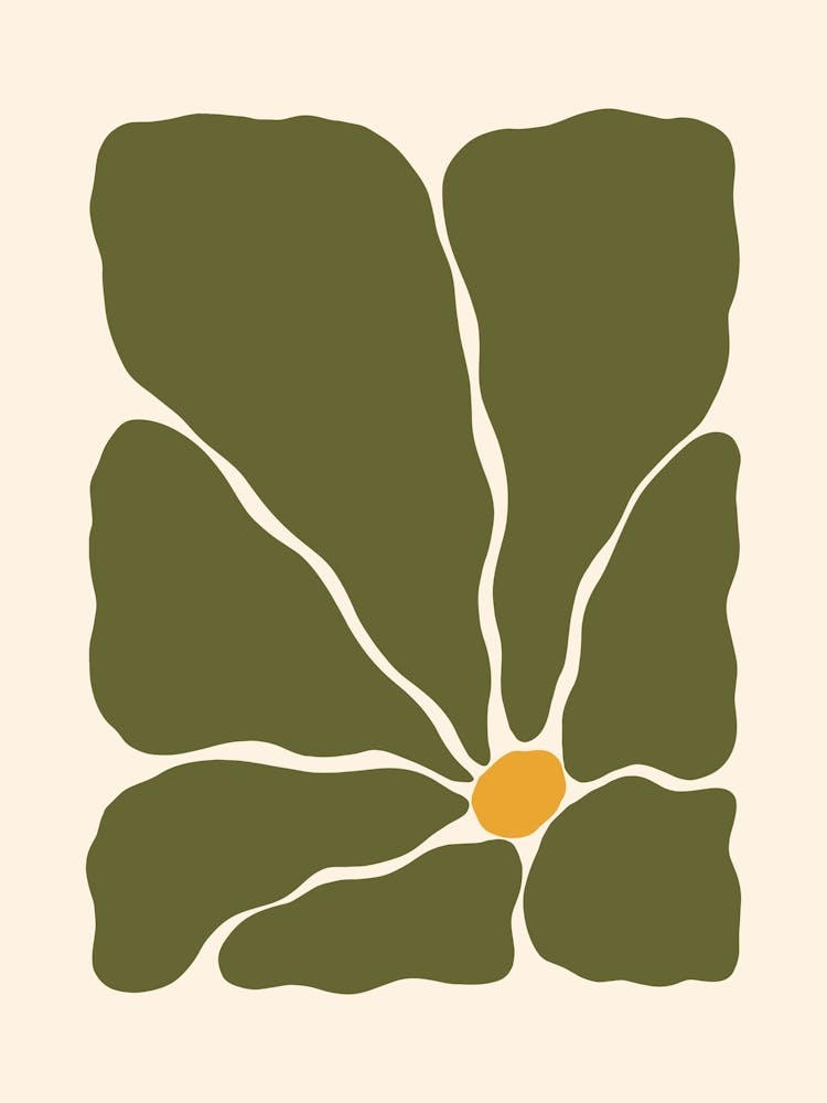 Abstract Flower 02 - Dark Green