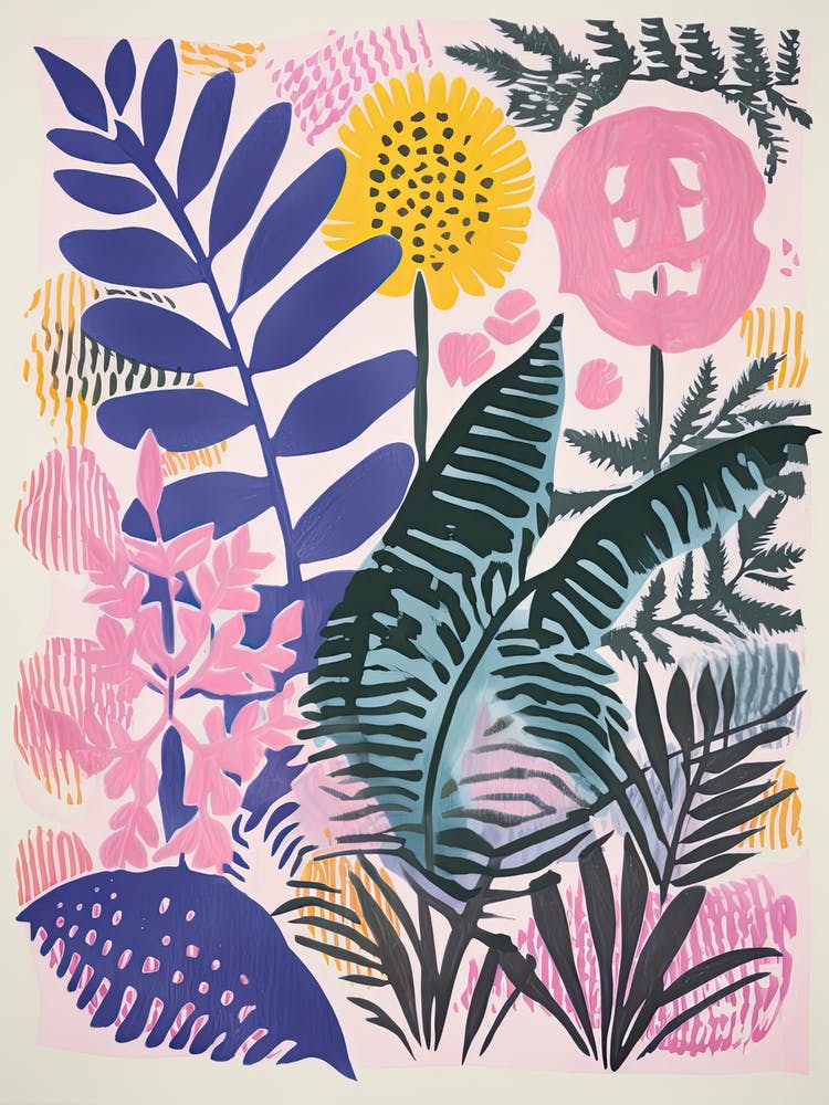 Colourful Botanical Risograph Style 33