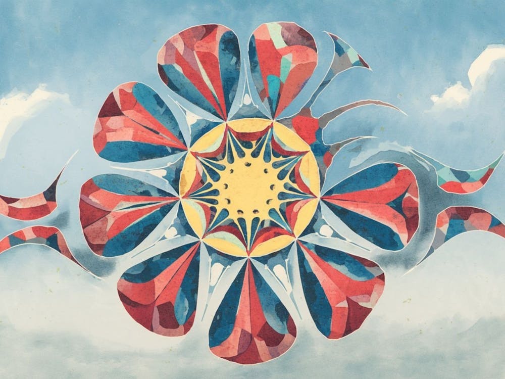 Abstract Art Symmetrical Colorful Flower
