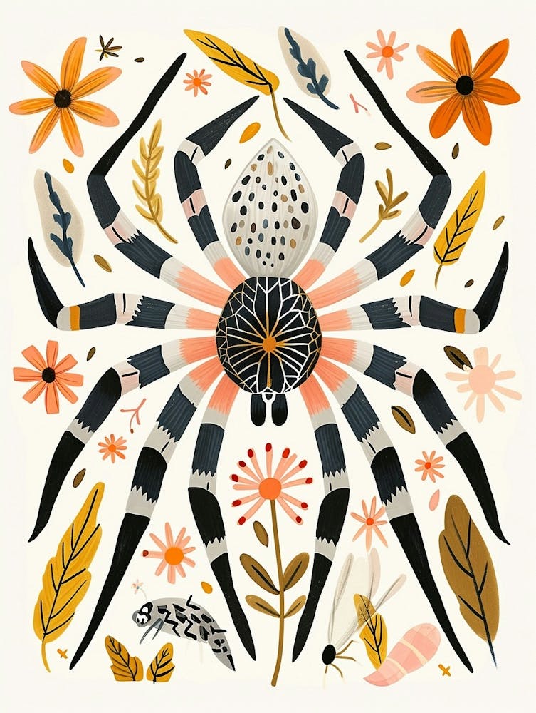 Colourful Insect Illustration Spider 5