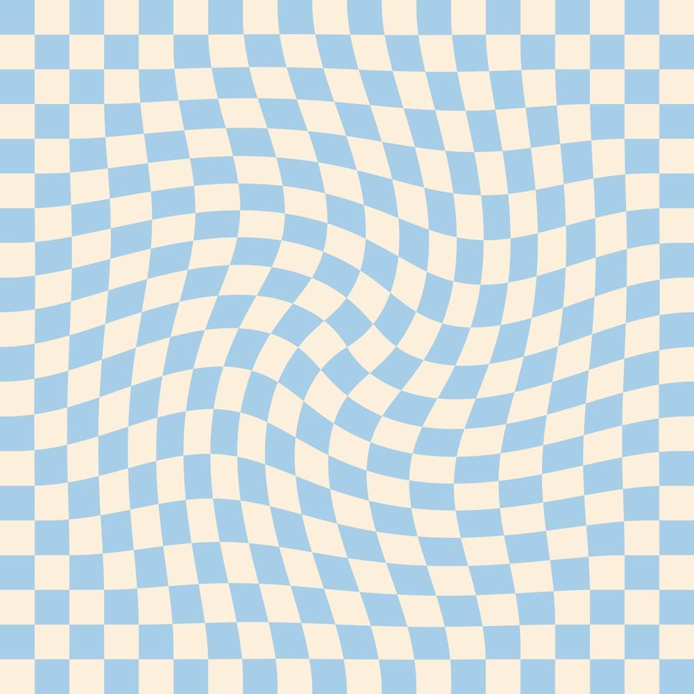 Checkerboard Baby Blue Twist Square