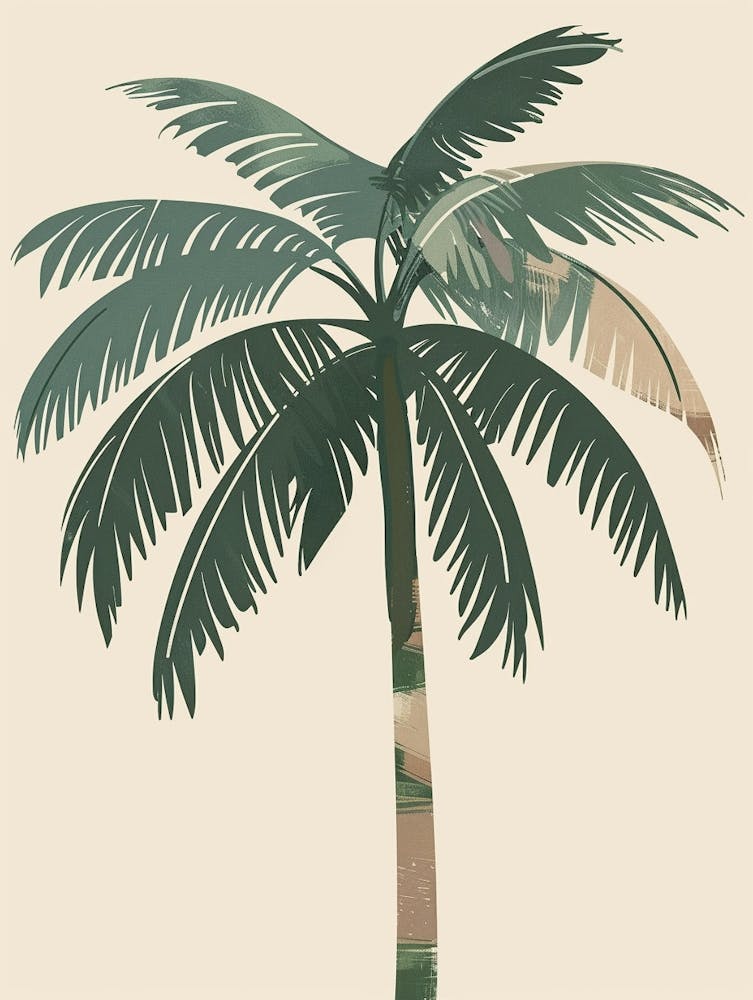 Palm Tree Minimal Japandi Illustration 4