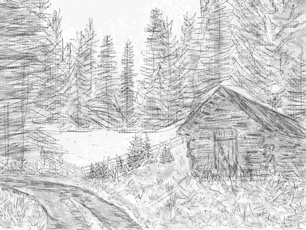 Cottage core sketch decoration 