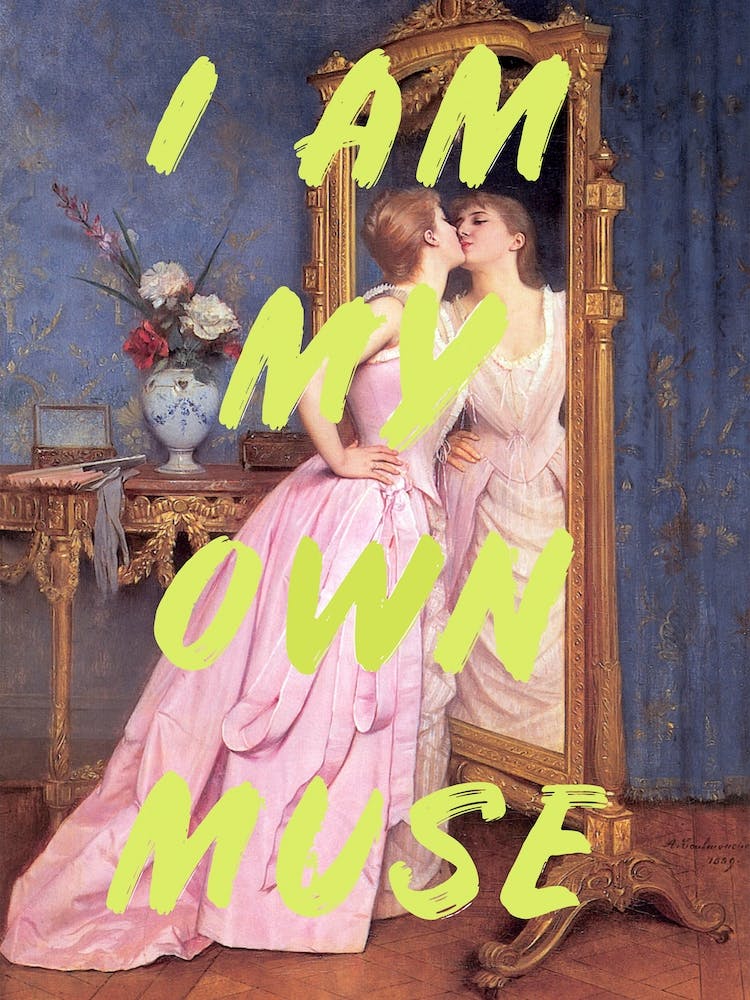 I am my own muse yellow neon