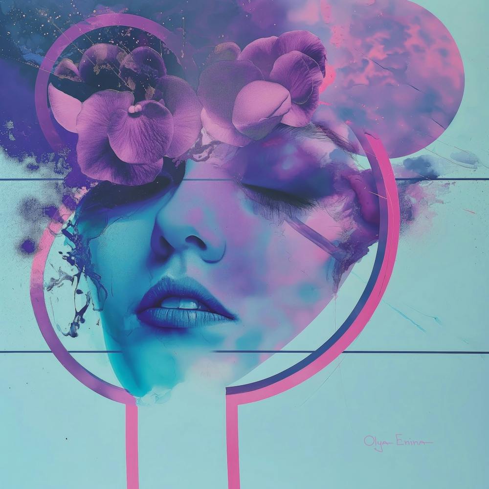 Colorful woman portrait