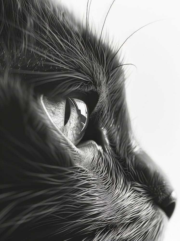 Black And White Cat Portrait 1