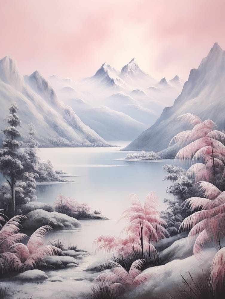 Dreamy Winter Painting Fiordland National Park New Zealand 2